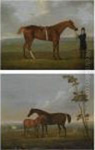 Old Eclipse Held By A Trainer by John Nost Sartorius
