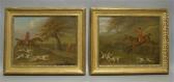 Pair Of Fox Hunting Scenes - view 1