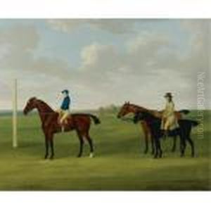 The Marquis Of Rockingham's Bay Malton With John Singleton Up by John Nost Sartorius