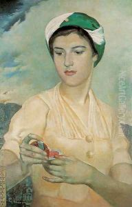 Portrait of the Artist's Daughter with a Powder-Box