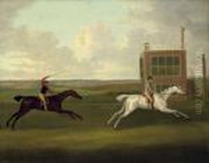 The Duke Of Bedford's Grey 
Diomed Beating H.r.h, The Prince Of Wales's Traveller Over The Beacon 
Course, Newmarket, 8 May 1790 by John Nost Sartorius