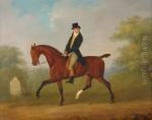 A Bay Hunter With His Gentleman Rider, In A Landscape by John Nost Sartorius