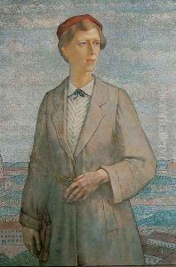 Portrait of Artist's Wife on the Background of Vilnius Portrait of Artist's Wife on the Background of Vilnius