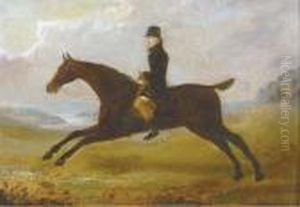 A Gentleman On A Bay Hunter In An Extensive Landscape by John Nost Sartorius
