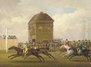 Sir H.t. Vane's Hambletonian Beating Mr. Cookson's Diamond In Thematch For 3,000 Guineas by John Nost Sartorius