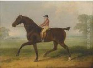 A Racehorse With Jockey Up by John Nost Sartorius