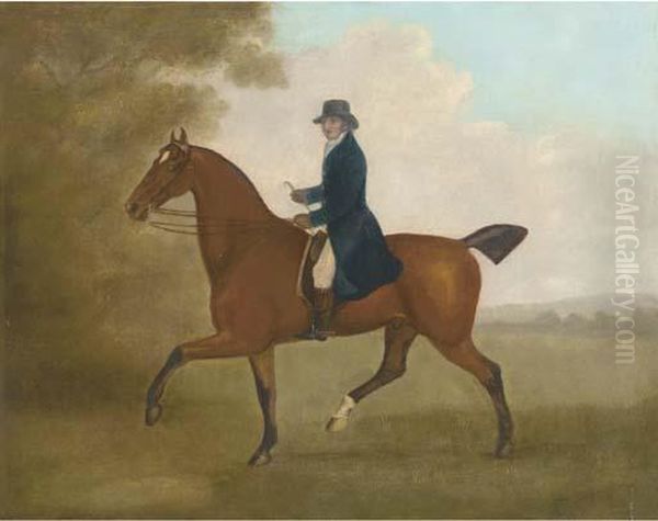 A Gentleman On A Chestnut Hunter - view 1