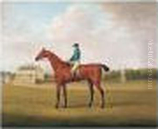 Biddick, A Bay Racehorse, With Jockey Up On Doncaster Racecourse - view 1