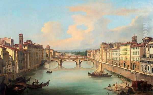 Arno from the Ponte Vecchio, Florence - view 1