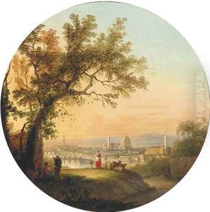 A rest on the journey to Florence by Giovanni Signorini