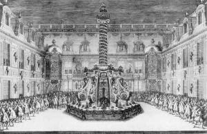 Cour de Marbre in Versailles 1676 by Israel Silvestre the Younger