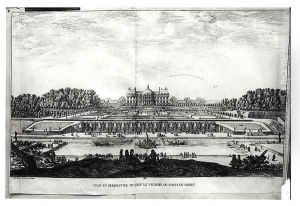 Perspective View of the garden facade of the Chateau of Vaux-le-Vicomte by Israel Silvestre the Younger