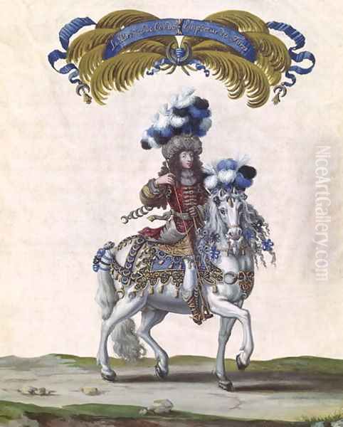 The Prince of Conde as the Emperor of Turkey, part of the Carousel Given by Louis XIV 1638-1715 in Front of the Tuileries, 5th June 1662 - view 1