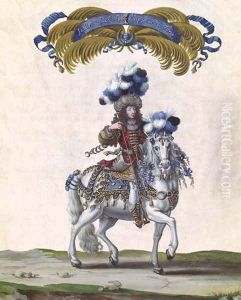 The Prince of Conde as the Emperor of Turkey, part of the Carousel Given by Louis XIV 1638-1715 in Front of the Tuileries, 5th June 1662 by Israel Silvestre the Younger