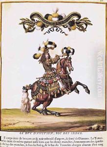 The Duke of Enghien as the King of the Indians at the Carousel Performed for Louis XIV 1638-1715 in Front of the Tuileries, 5th June 1662 by Israel Silvestre the Younger