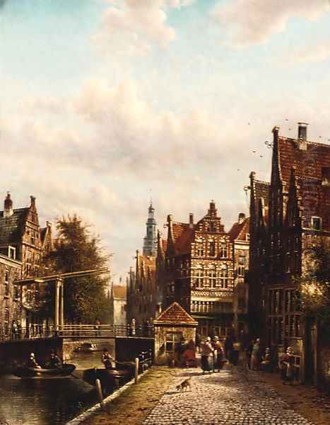 A Dutch town on a canal - view 1