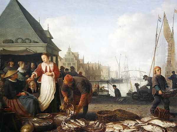 The Rotterdam Fish Market by Hendrick Maertensz. Sorch (see Sorgh)