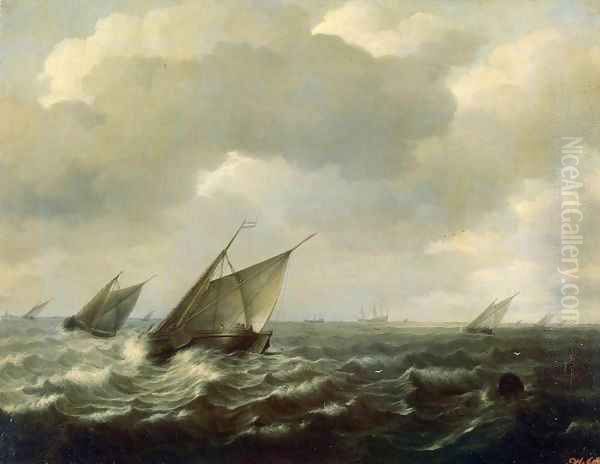 Sailing Vessels in a Strong Wind - view 1