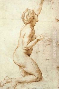 Kneeling Nude Woman by Raphael