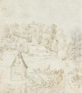 A Landscape With Buildings by Roelandt Jacobsz Savery