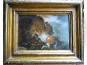 Lion Attaquant Un Cheval by Roelandt Jacobsz Savery