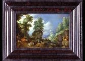 Gebirgslandschaft Mit Tieren by Roelandt Jacobsz Savery