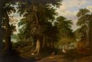 Paesaggio Paradisiaco Con Un Torrente E Animali by Roelandt Jacobsz Savery