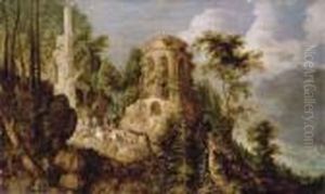 A Rocky Landscape by Roelandt Jacobsz Savery