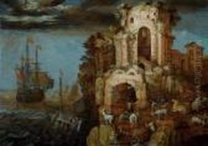 Coast Landscape With Ruins.