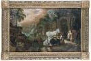 Scene Pastorale Dans Des Ruines Romaines