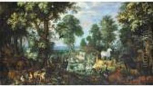 Les Animaux Sortant De L'arche De Noe by Roelandt Jacobsz Savery