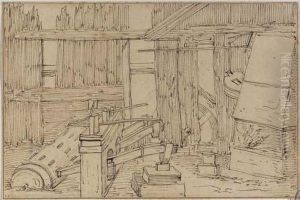 A Forge Powered By A Watermill by Roelandt Jacobsz Savery