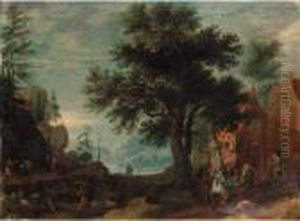 Abraham And The Angels by Roelandt Jacobsz Savery