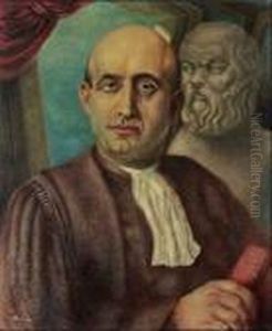 Portrait De Roger Lacombe by Alberto Savinio