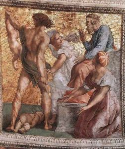The Judgment of Solomon (ceiling panel) by Raphael