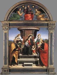 Madonna and Child Enthroned with Saints by Raphael