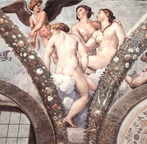 Cupid and the Three Graces 2 by Raphael