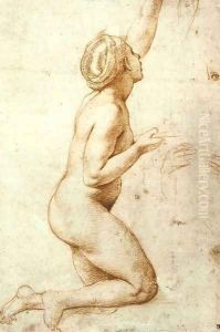Kneeling Nude Woman 2 by Raphael