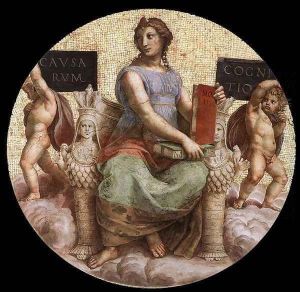 Philosophy (ceiling tondo) by Raphael
