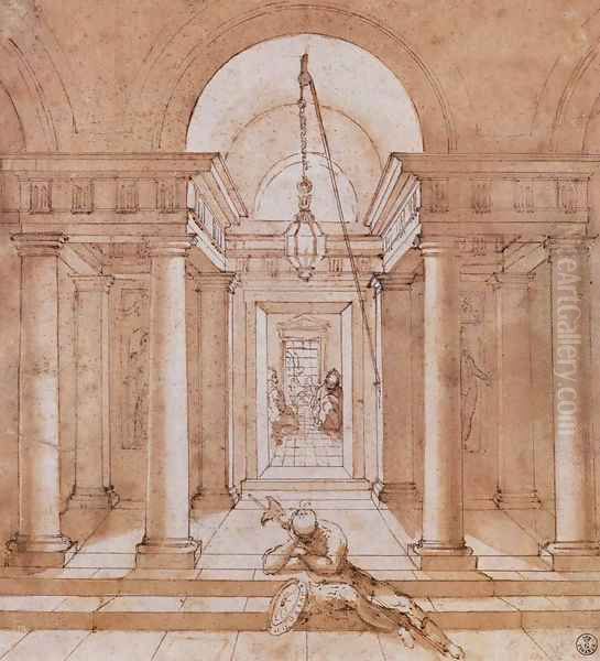 A Soldier before the Cell of St Peter - view 1