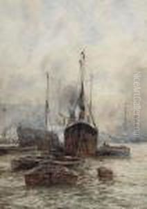 Off Woolwich, London by William Harrison Scarborough