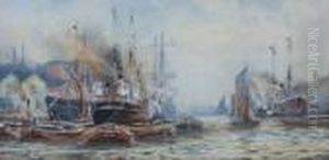 Blackwall Reach, London by William Harrison Scarborough