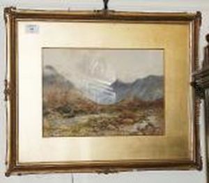 'the Lovely Hills Of Glen Scannox', Signed Watercolour by William Harrison Scarborough