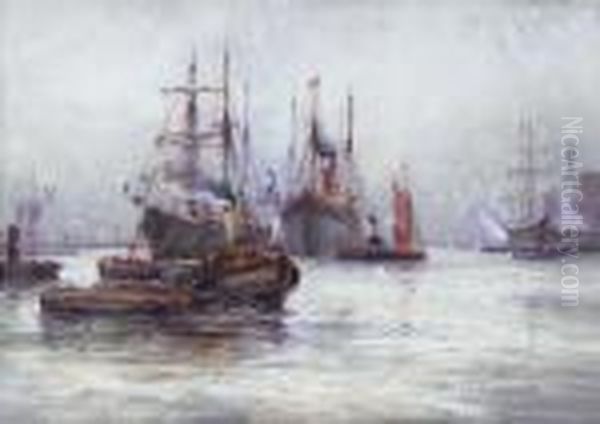 A Busy Day On The Thames - view 1