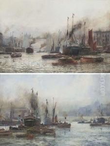 The Pool Of London; And London Bridge (both Illustrated) by William Harrison Scarborough