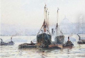 'the Tower Bridge, London', And 'london Bridge' by William Harrison Scarborough