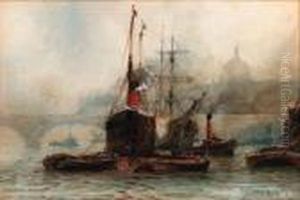 The Tower Bridge Of London; And London Bridge by William Harrison Scarborough