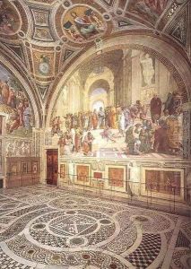 View of the Stanza della Segnatura 3 by Raphael