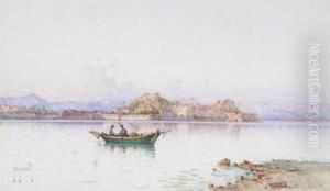 The Citadel On The Bay Of Castrades, Corfu by Spyridon Scarvelli