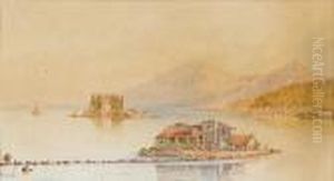 The Islands Of Pontikonissi And Vlacherna,corfu by Spyridon Scarvelli